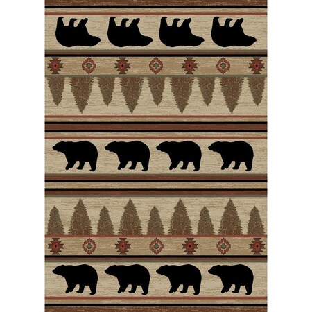 Sleep Ez 2 ft. 3 in. x 3 ft. 3 in. Hearthside Appalachian Area Rug Beige SL3632816